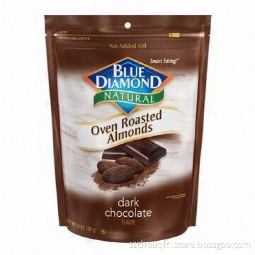 Metalized Foil Pouch for Food Packing, Standup and Zipper Available with Tear Notch, Punch
